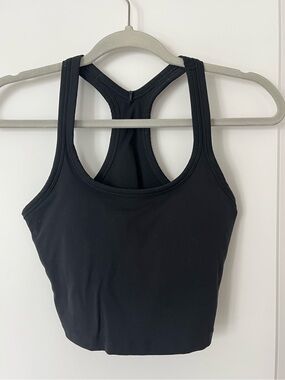 Black Racerback Sports bra with Removable Cups Size 4